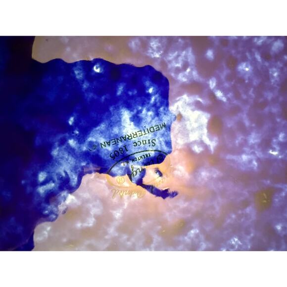 Stangl Pottery Mediterranean 10" Dinner Plates – Blue Green Splatter - Picture 8 of 9